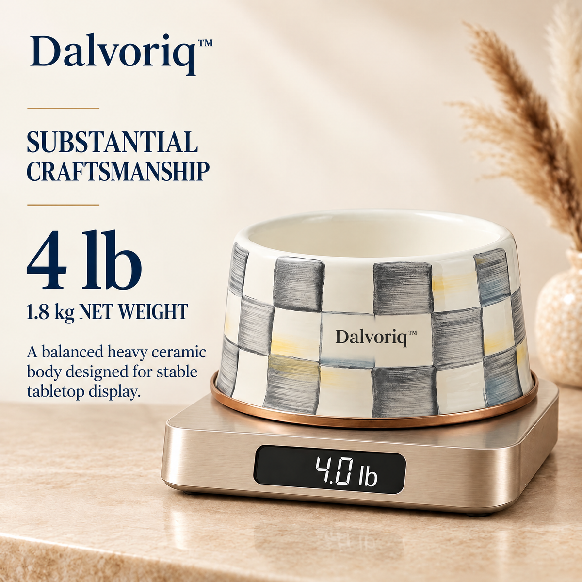 Dalvoriq™ Organic Sculptural Ceramic Bowl – Modern Decorative Centerpiece for Elegant Homes