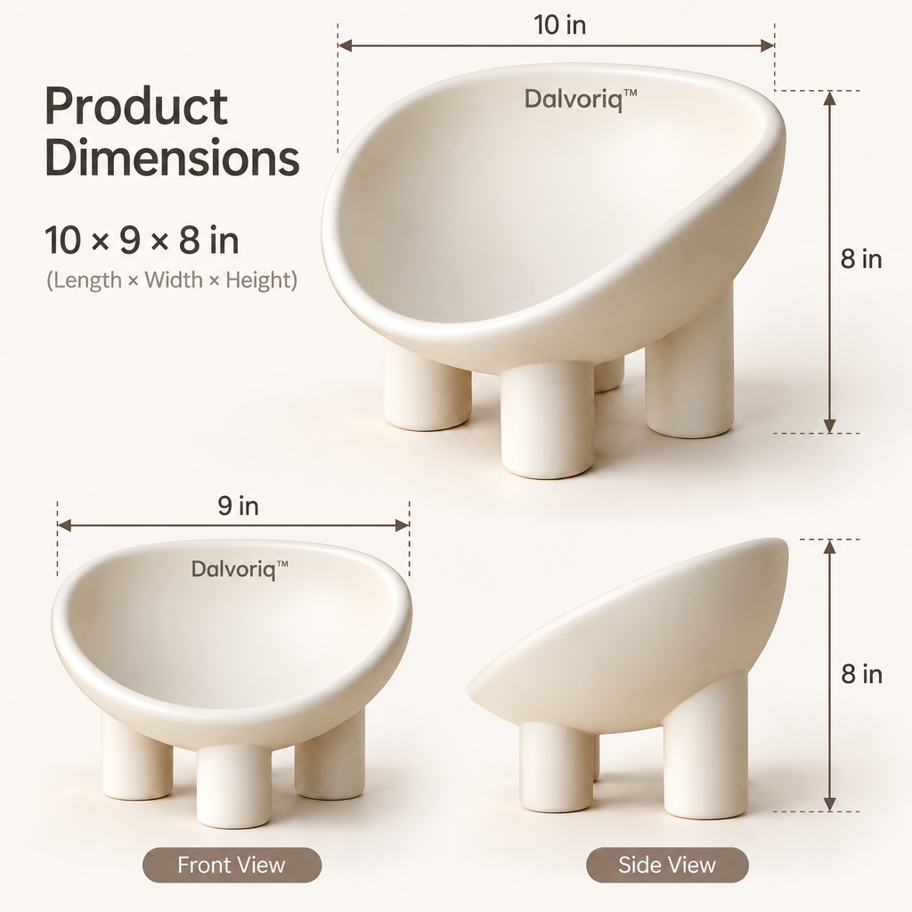 Dalvoriq™ Sculptural Ceramic Accent Vessel – Organic Modern Decorative Home Piece