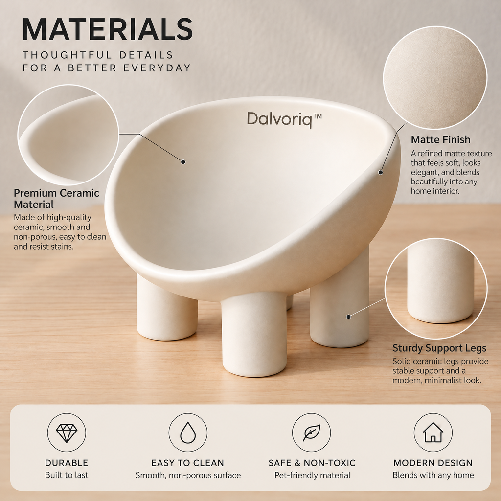 Dalvoriq™ Sculptural Ceramic Accent Vessel – Organic Modern Decorative Home Piece