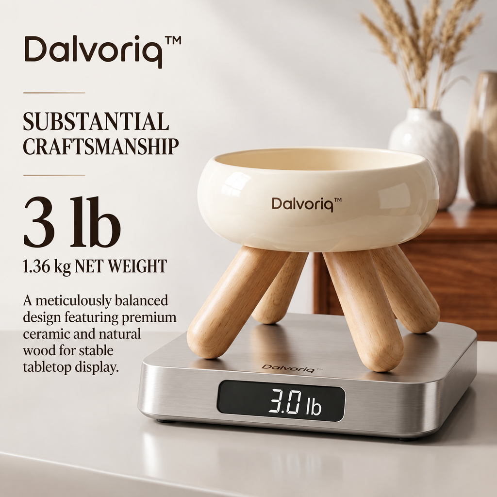 Dalvoriq™ Sculptural Ceramic Decorative Vessel – Organic Modern Home Accent