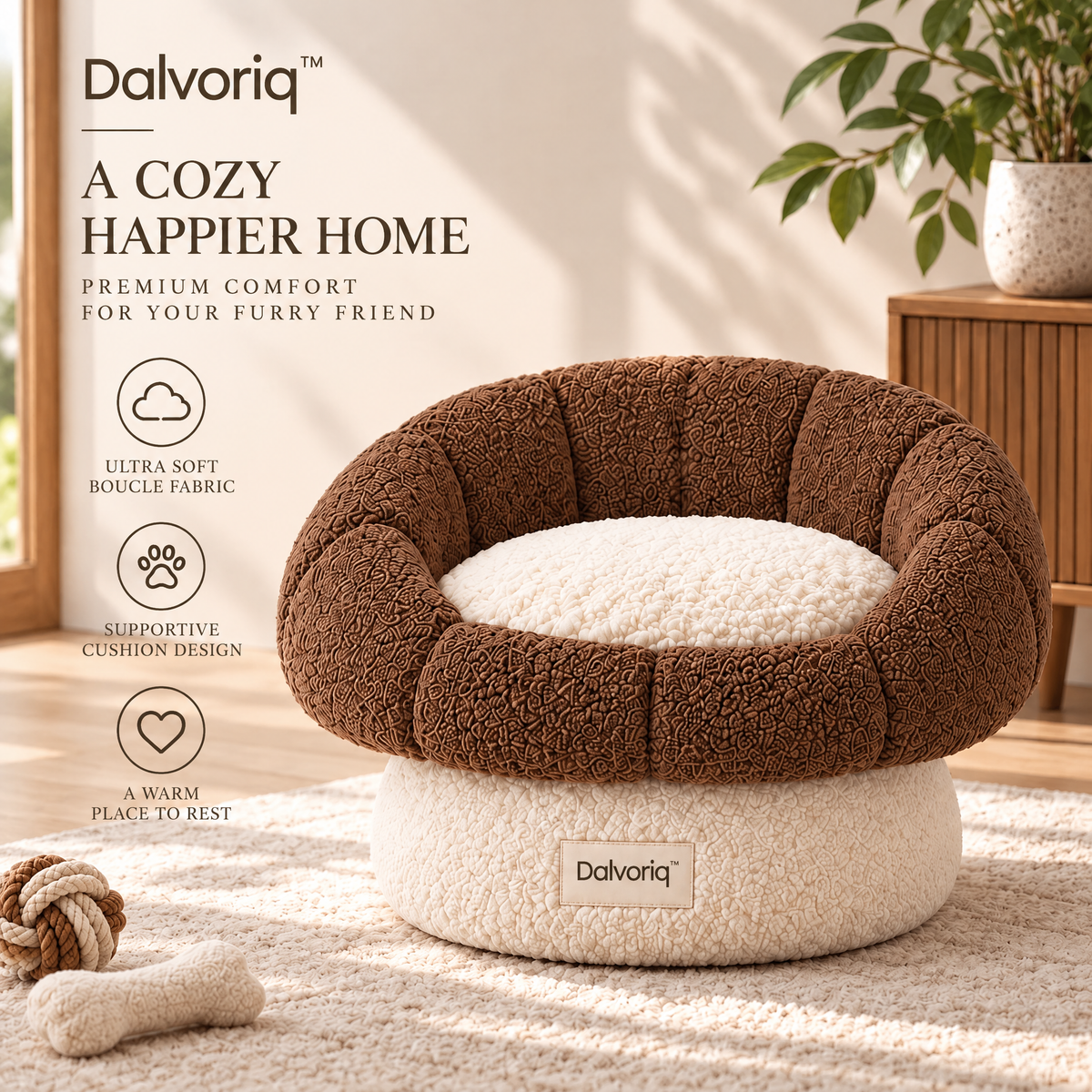 Dalvoriq™ Sculptural Ceramic Accent Bowl – Organic Modern Decorative Home Piece